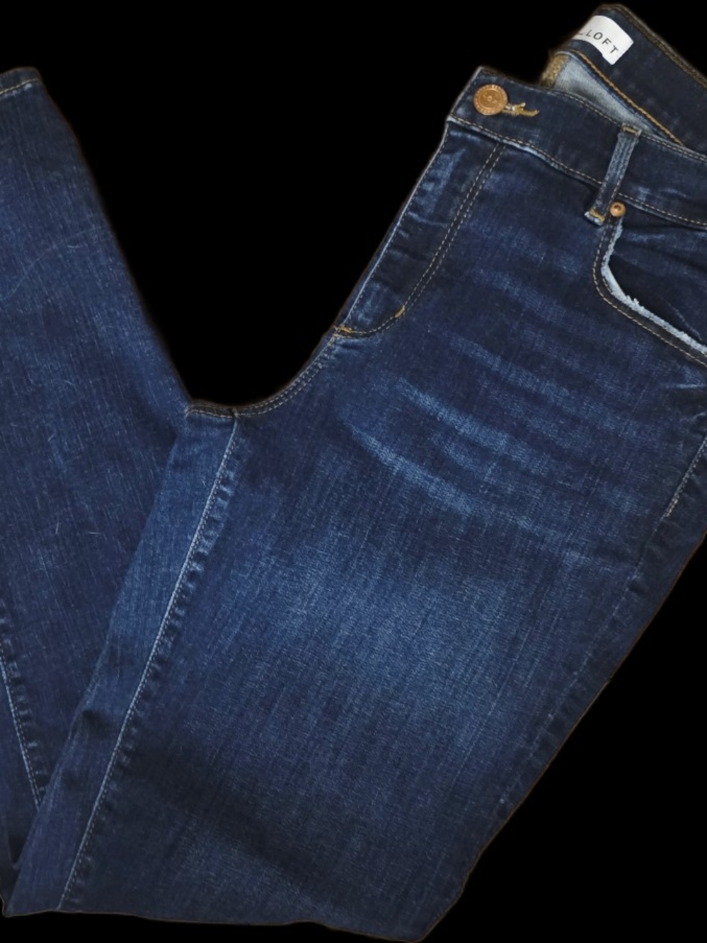 Never Worn Women's Loft Dark Distressed Denim Jeans Size 12/31
